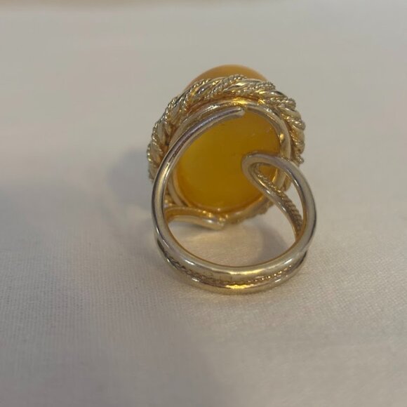 NEW Amber Cluster Bracelet in Vermeil  (8") and Amber Ring in Gold Tone - Picture 12 of 15